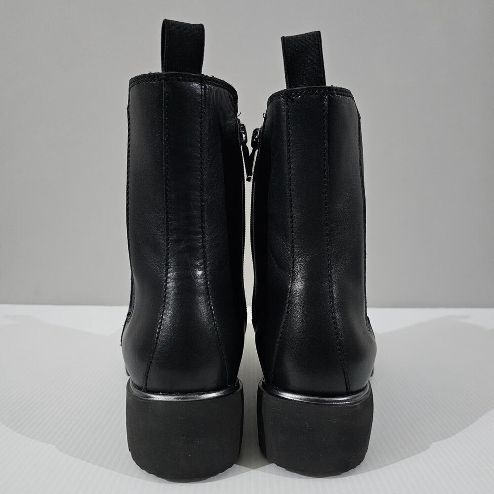 NEW Munro Heath Ankle Bootie Womens 8.5 Black Leather Water Resistant Chelsea - Picture 7 of 13